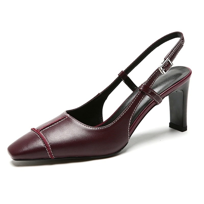 

2021 New Arrival Women Genuine Leather High Heels Elegant Woman Party Lady Shoes J44f, Alcohol