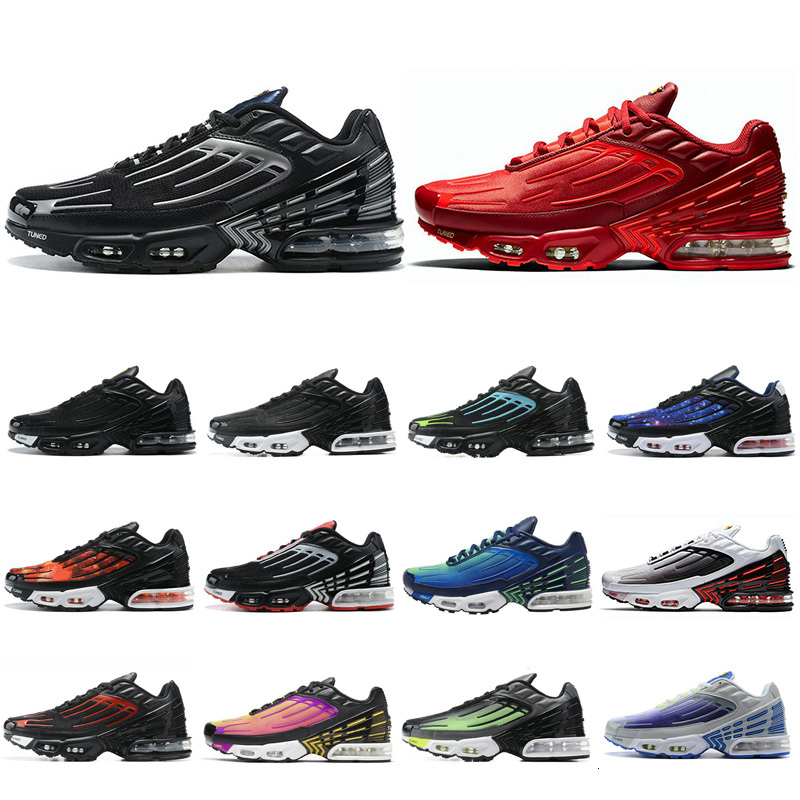 

Fashion Womens Mens Running Shoes Tn 3 Tuned Laser Blue TN Plus 3 III Triple Black Hyper Royal Crimson des chaussures trainers sneakers, Shipping link