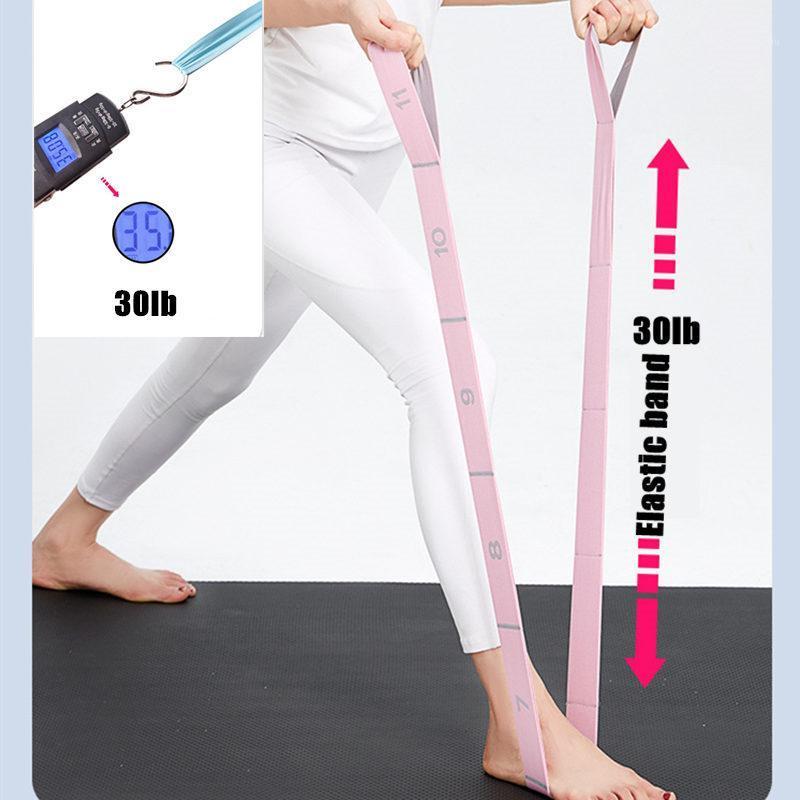 

Yoga Strap Sectional Type Resistance Elastic Band Body Muscle Stretching For Yoga Pilates Dance Workout Belt Equipment1, Red