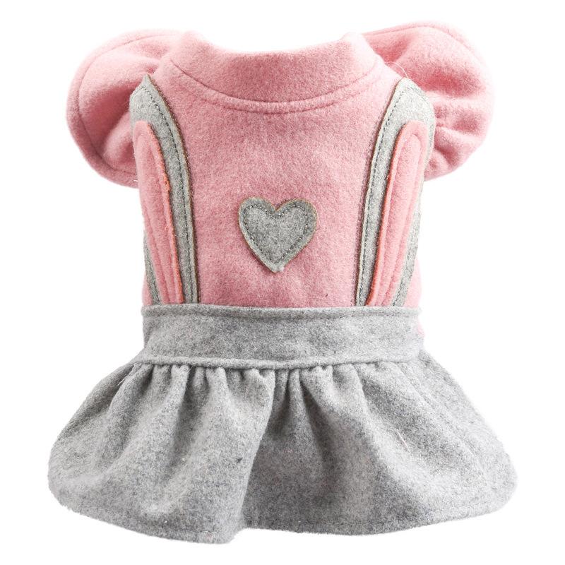 

Woolen Dog Cat Hoodie Dress Heart Design Pet Puppy Coat Jacket for Dogs Cats Small Medium, Pink