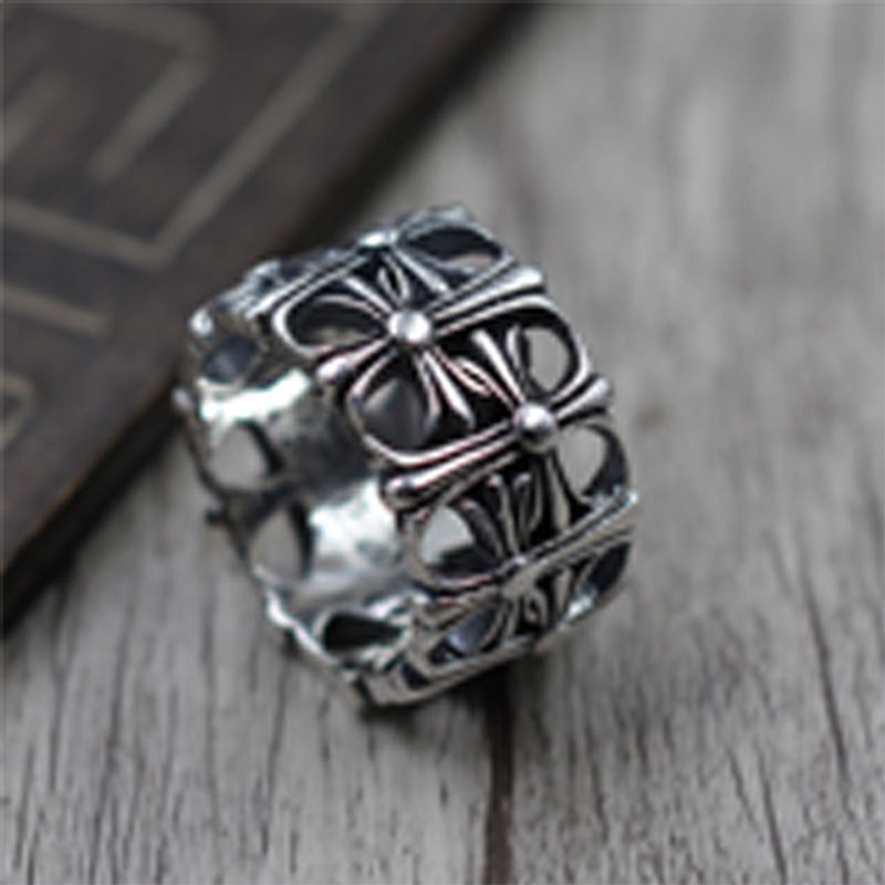 

100% S925 pure silver men's ring individuality Restoring ancient ways punk style Cross tombstone popular classic ring Gift your lover