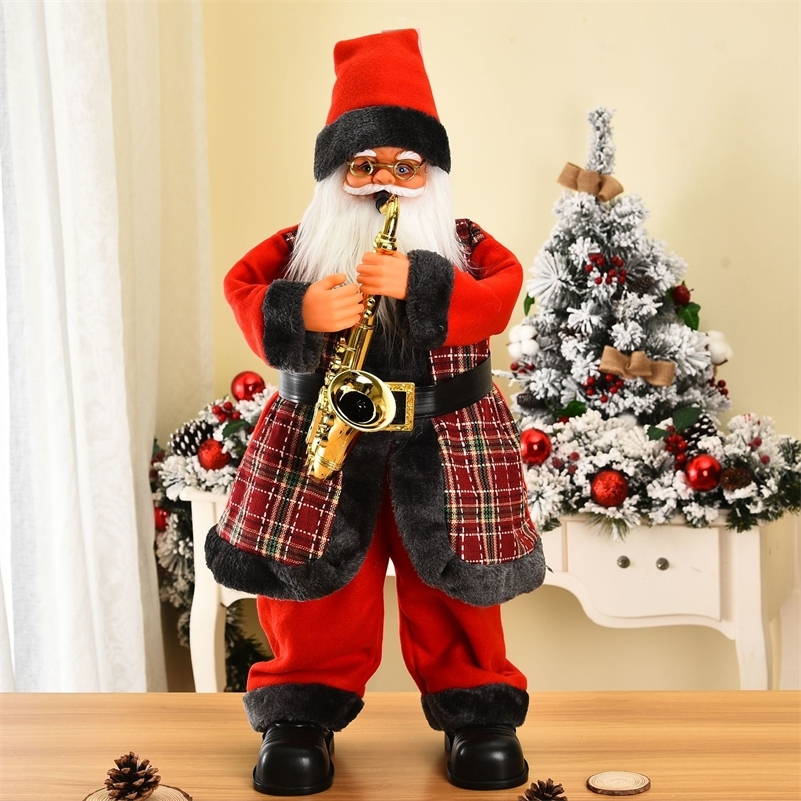 

High New Creative Santa Holiday Decorations Merry Christmas Decorations for Home Happy New Year 2021 Santa Claus Plush Doll 201128