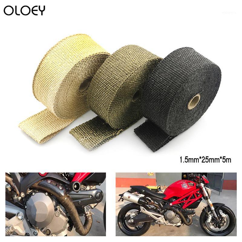

5M Car Motorcycle Exhaust Wrap Pipe Header Heat Wrap Turbo Mainfold Heat Exhaust Thermal Tape Stainless Steel Ties1