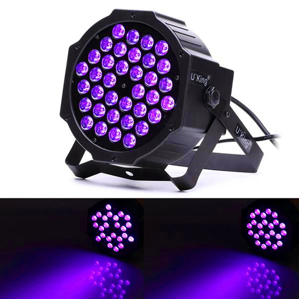 U'King 72W ZQ-B193B-YK-US 36-LED Purple Light Stage Light DJ KTV PUB LED Effect Light high quality Stage Lights Voice Control wholesale-image-632134437