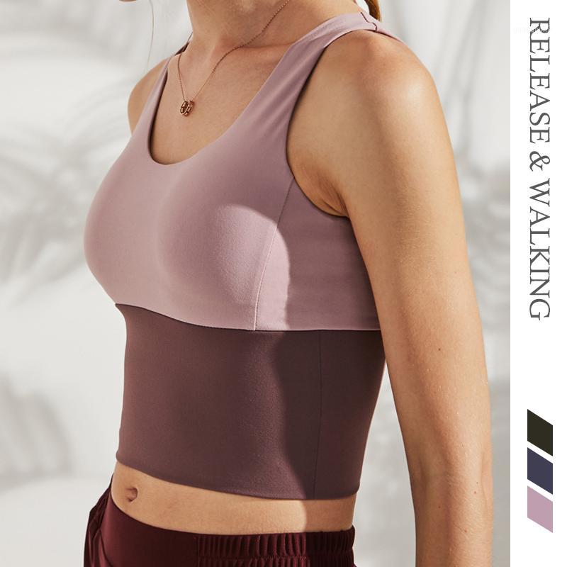 

R&W Women Workout Bra Sport Bra Push Up Sports Wear for Womens Gym Fitness Bras Fitness Yoga Exercise HIIT Vest Sleeve1, Pink