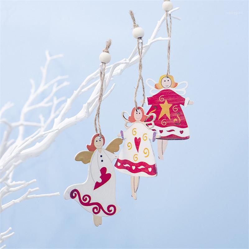 

2PCS/Set Christmas Angel Girl Pendants Christmas Tree Metal Cute Doll Ornament DIY Party Hanging Pendant Wall Decor1