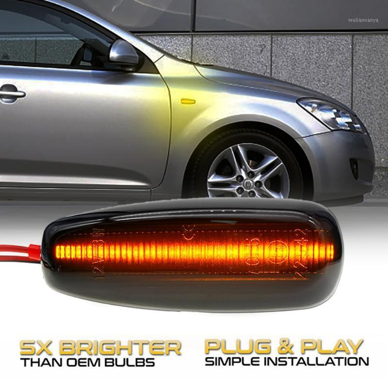 

Emergency Lights 2Pcs LED Dynamic Side Marker Arrow Turn Signal Light Sequential Blinker Lamps For Kia Ceed ED Pro Rio 3 UB Carens Rondo 7 U