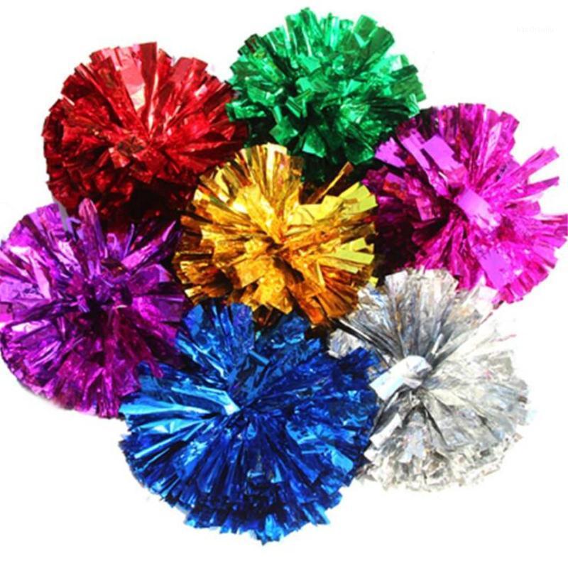 

50g Plastic Poms Cheerleading Party Decor Metallic Foil Handheld Ball1