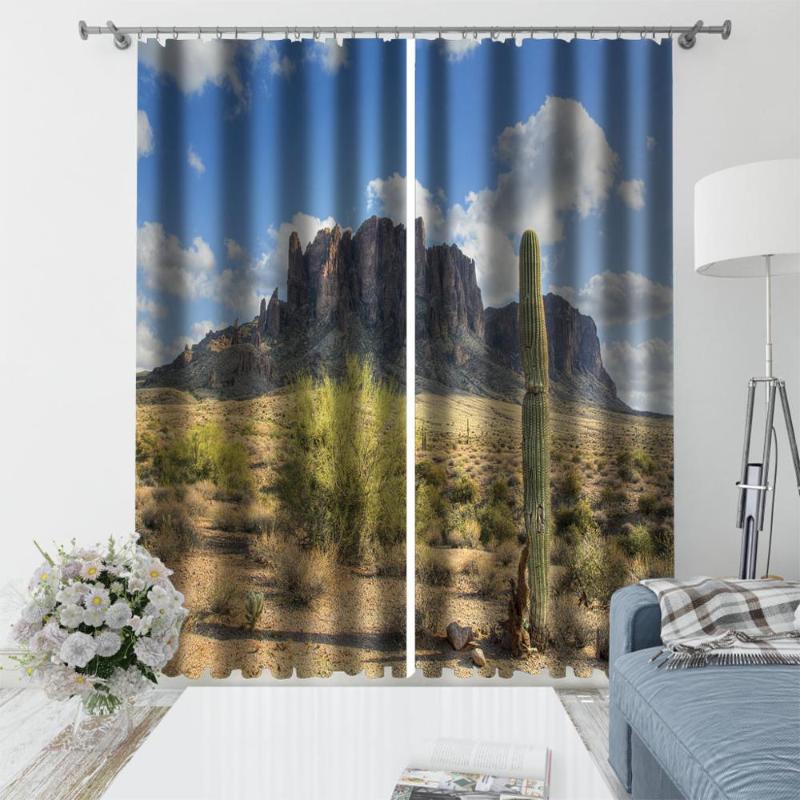 

Nature scenery curtains 3d curtains new window balcony thickened windshield blackout, As pic