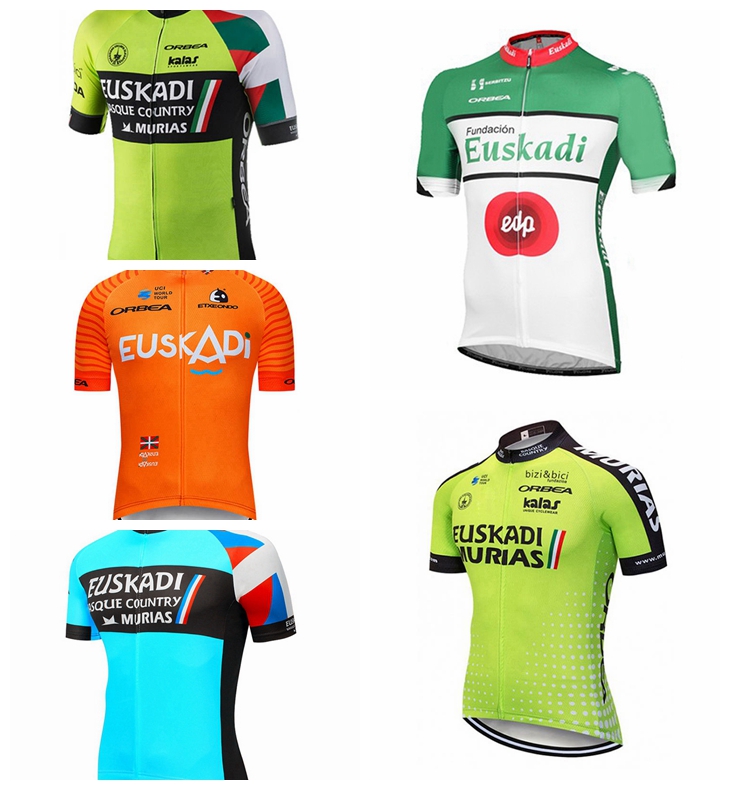

Euskadi team Cycling Short Sleeves jersey cycling Clothing outdoor sport Summer Polyester MTB Bicycle Wear shirt maillot ciclismo 101917, 4#