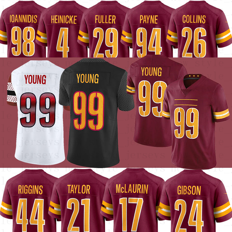 

99 Chase Young Football Jerseys 17 Terry McLaurin 93 Jonathan Allen 10 Curtis Samuel 44 John Riggins 24 Antonio Gibson Taylor Heinicke Landon Collins Kendall Fuller, Women(hai dao)