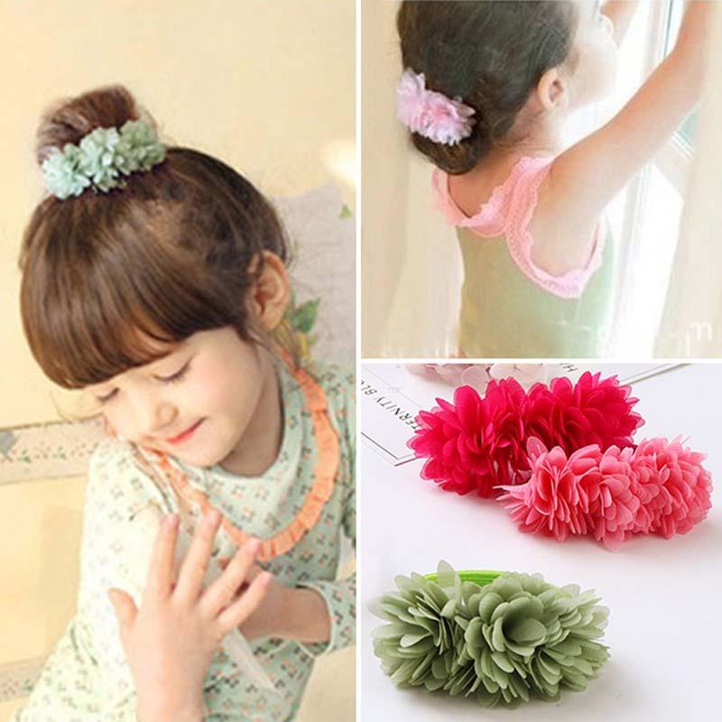 

Cute Flower Hair Accessories Elastic Hair Band Headwear Rope for Women Girls Rubber Band Tie Scrunchies