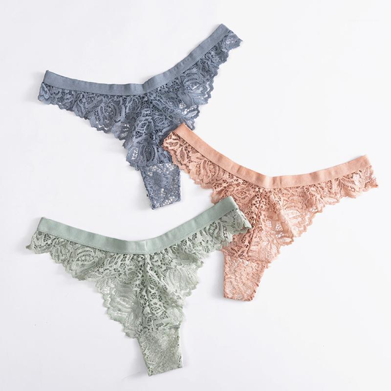 

4Pcs Sexy Women's Thongs Panties Fashion Low Rise Lace G-String Seamless Underwear Underpants Female Hollow Out Intimates T-Back1, Blackpinkbluegreen