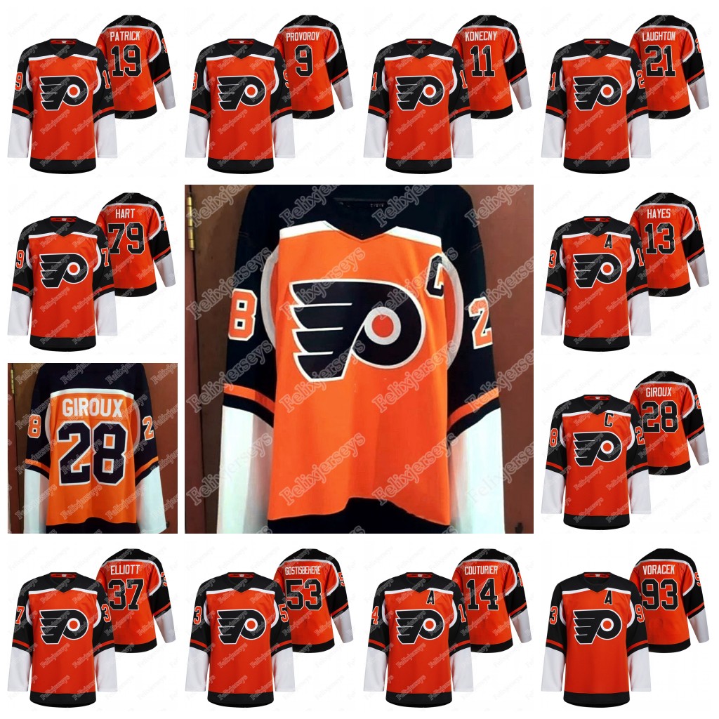 

Womens Philadelphia Flyers 2020-21 Reverse Retro Jersey Claude Giroux Sean Couturier Carter Hart Travis Konecny Jakub Voracek Gostisbehere, Black;red