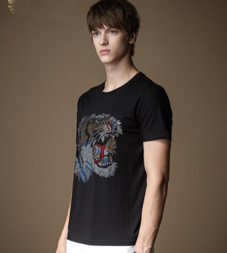 

2020 More Fashion Strass T-shirts Man Mark Streetwear Thin Neck Tshirts Size  116k, The picture shown