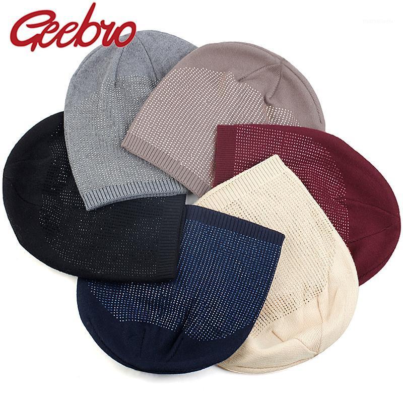 

Geebro Adult Cashmere Beanie Hat Autumn Winter Warm Skull Cap Beanies Pullover Cap With Diamond Accessories1