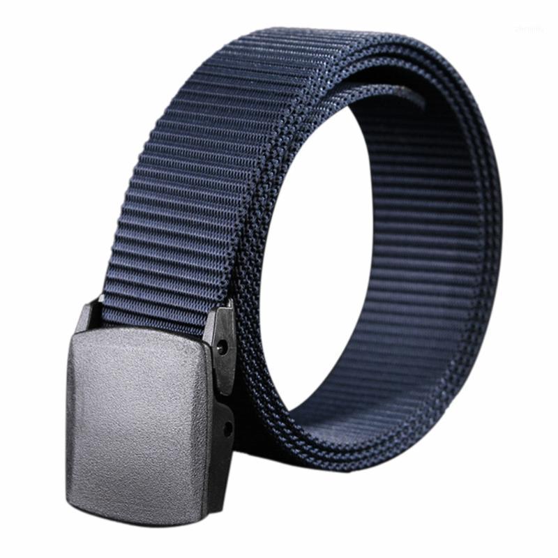 

Canvas Belt For Men Women Waist Belt 2020 Fashion Plastic Buckle Casual Cowboy Black Belts For Jean1, Bw