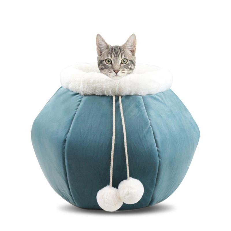 

cat bed Dog Cat Winter Warm Sleeping Bag Soft Pet Bed Calming Dual-use Folding gatos productos para mascotas #3O15