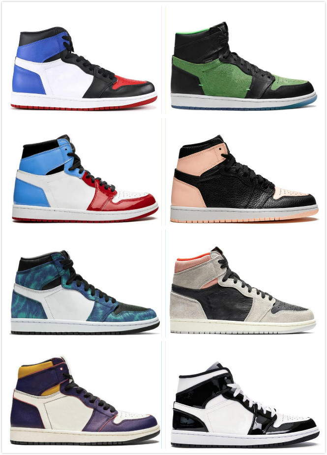 

2021 Basketball Shoes mens 1s sneakers jumpman 1 Mid High OG Chicago Bred Toe Banned Royal Shadow Smoke Grey women sports trainers, 2020