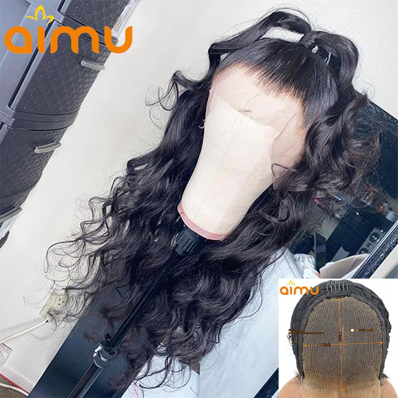 

Body Wave Lace Front Human Hair Wigs For Black Women Brazilian Remy 150% Density Preplucked 4x4 Lace Closure Wigs With Baby Hair, As pic
