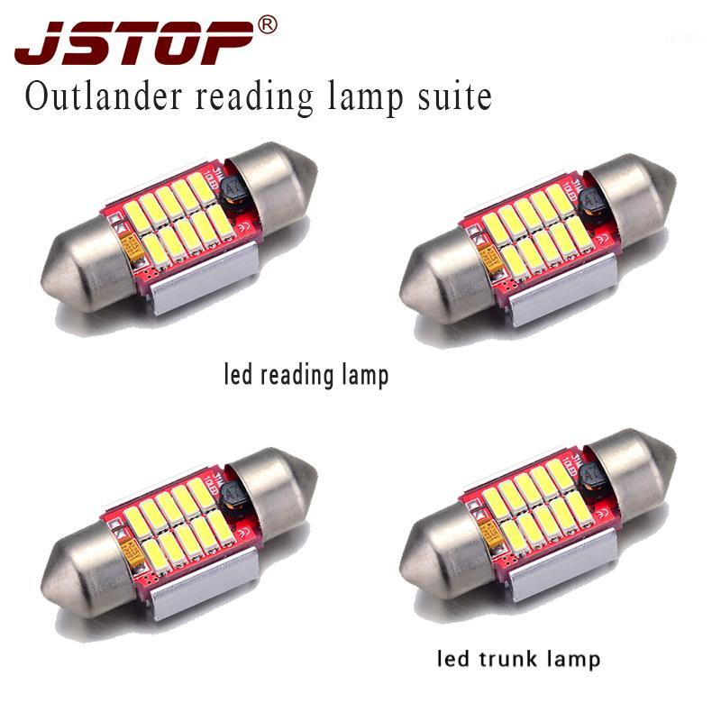 

JSTOP 4pcs/set Outlander led reading lamps canbus 31mm led C5W high quality 4014smd 12VAC festoon 6000k trunk bulbs dome lights1, As pic