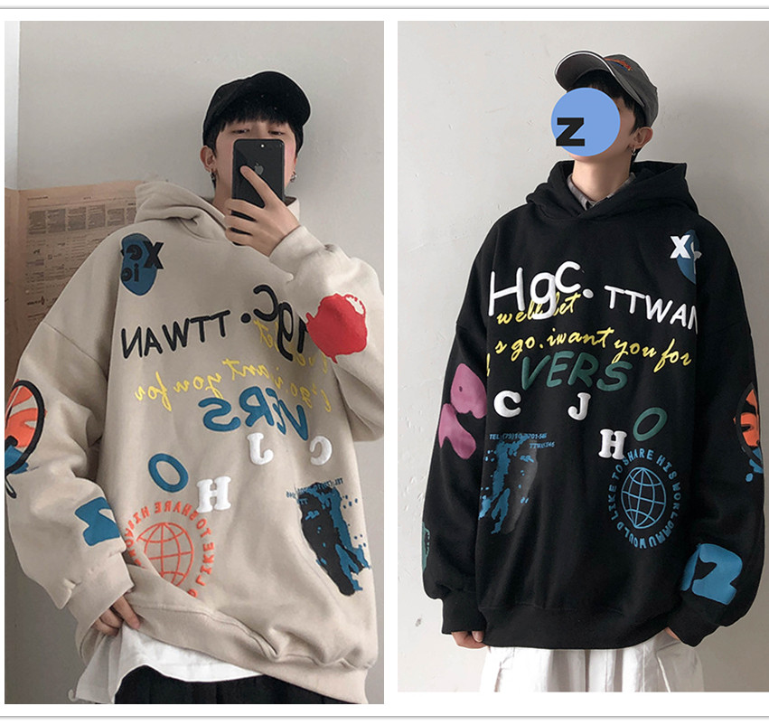

hip-hop men's and women's hoodies fleece pullover loose stylish casual man s clothe tracksuit mens tracksuit women dresses casual tracksuit