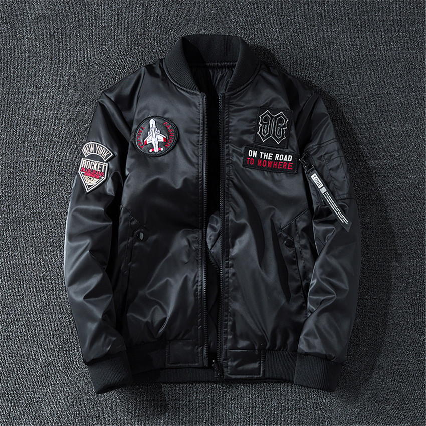 

2021 New Winter Men Mens Thin+thick Warm Ma1 Army Military Motorcycle Coat Male Jacket Coats Clothing M-7xl 0KDO, Black
