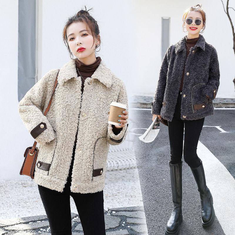 

Women 2021 Autumn Winter Faux Fur Coat Female Casual Warm Soft Fake Fur Jacket Plush Overcoat Ladies Pocket Fashion Outwear B571, Pink