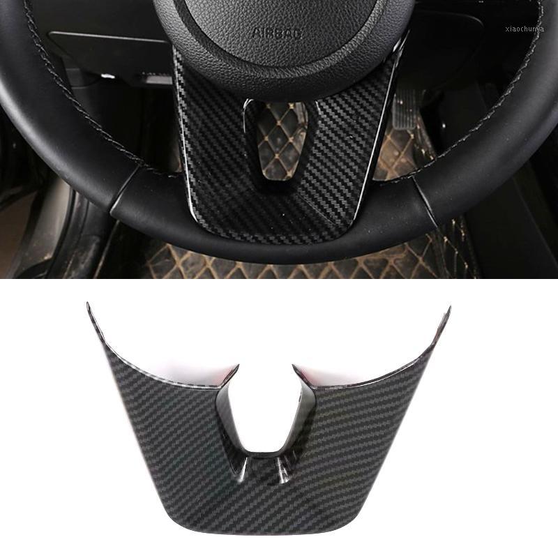 

For Kia Seltos 2019 2020 3PCS Carbon Fiber ABS Car Interior Steering Wheel Cover Trim Moldings Car Styling Accessories1