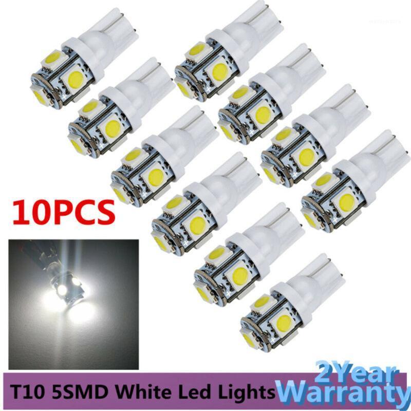 

Emergency Lights 10Pcs T10 W5W 5SMD Reading Dome Lamp Car LED 168 194 192 DC 12V License Plate Bulbs Marker Light Wedge White Blue