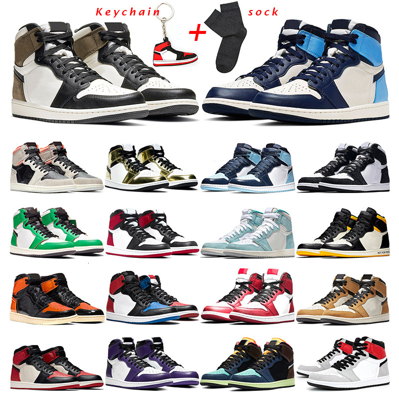

basketball shoes 1s jumpman 1 Obsidian Dark Mocha Lucky Turbo Green Chicago twist Smoke Grey women mens trainer sports sneakers outdoor