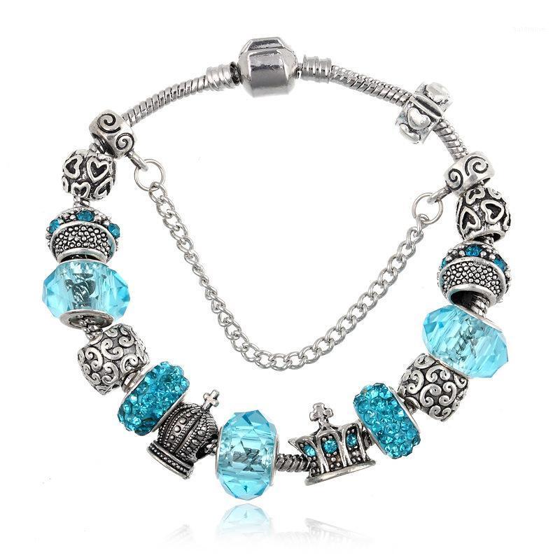 

2009 New Duplex Blue Crystal European Noble Silver-plated Bracelet Zipper DIY Handcrafted Women's Clothing and Jewelry1