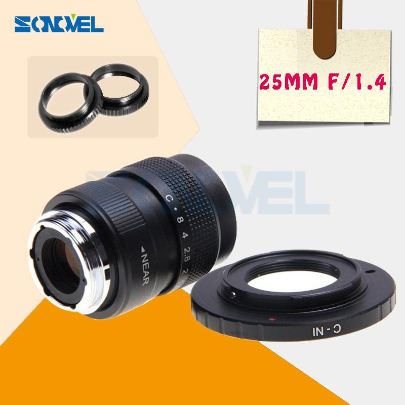 

25mm F1.4 CCTV TV Movie lens+C Mount for Nikon 1 AW1 S2 j5 J4 J3 J2 J1 V3 V2 V1 C-NI C-Nikon 1