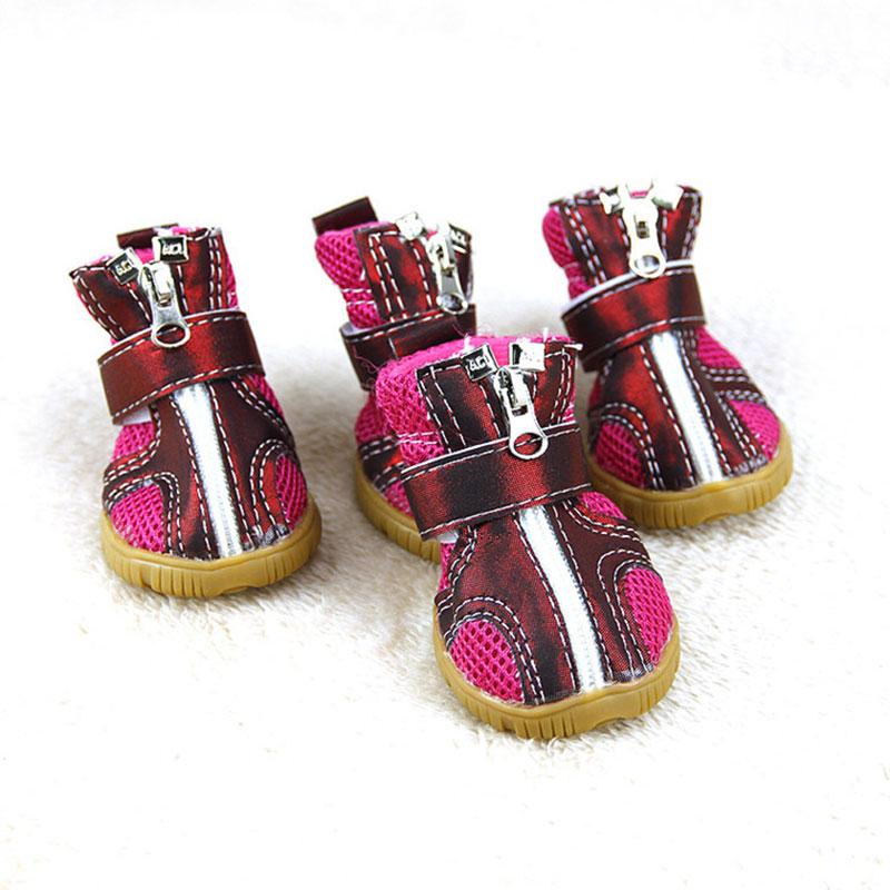 

Pet Protective Shoes For Small Dog Meshed Breathaber PU Boots Autumn Winter Cat Sneaker Sport Non Slip Puppy