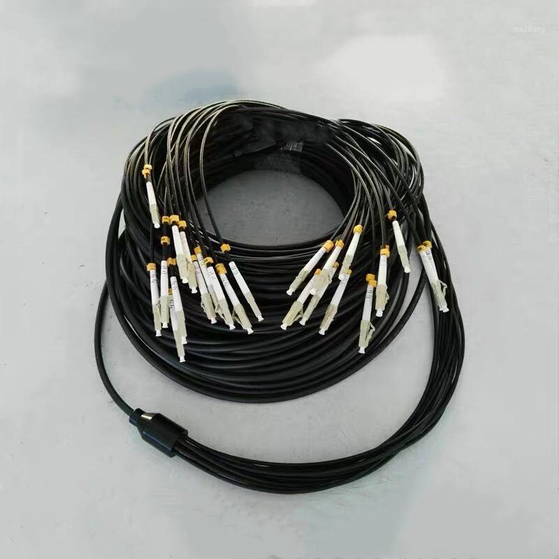 

10M 12 cores TPU Patchcord 50/125um MM waterproof LC SC FC multimode Armored fiber patch lead Outdoor FTTA jumper 12C 6.0mm1