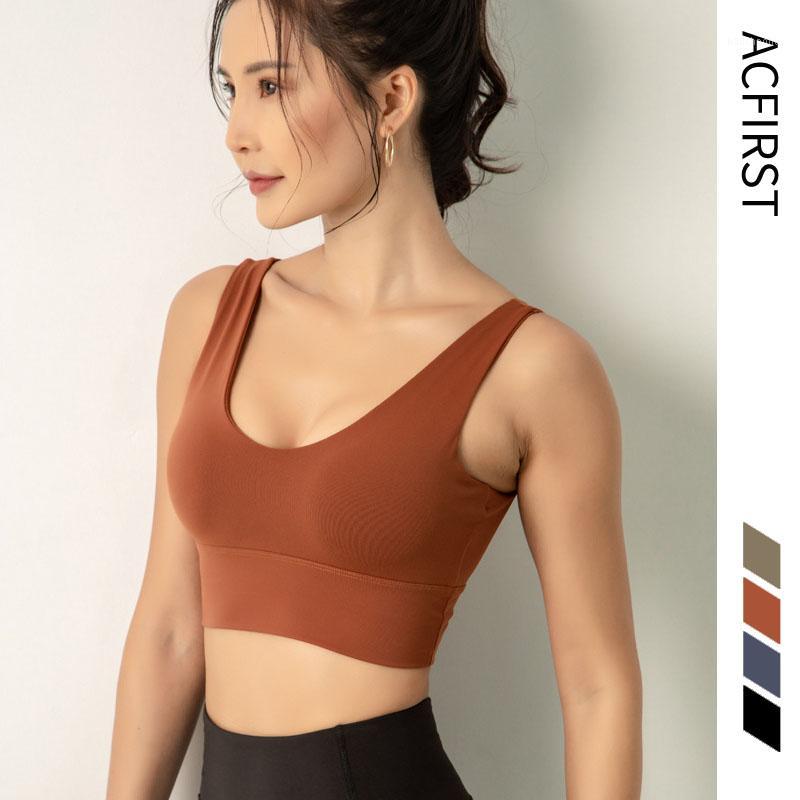 

AcFirst Women Green Sexy Fitness Bras Breathable Shockproof Sports Bra Yoga Athletic Gym Running Workout Sport Tops Backless1, Black