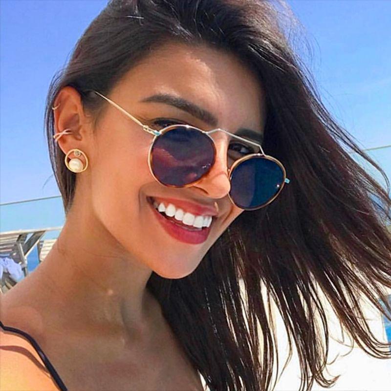 

Sunglasses JackJad 2021 Vintage Classic Round Metal Style Leopard Women Ins Brand Design Sun Glasses 95544