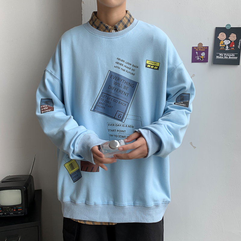 

2021 New Fashion Brand Hoodies Blue White Striped Spring Autumn Hip Hop Loose Casual Men's Sweatshirts Punk Streetwear Clothes Gckw, Wy105 white