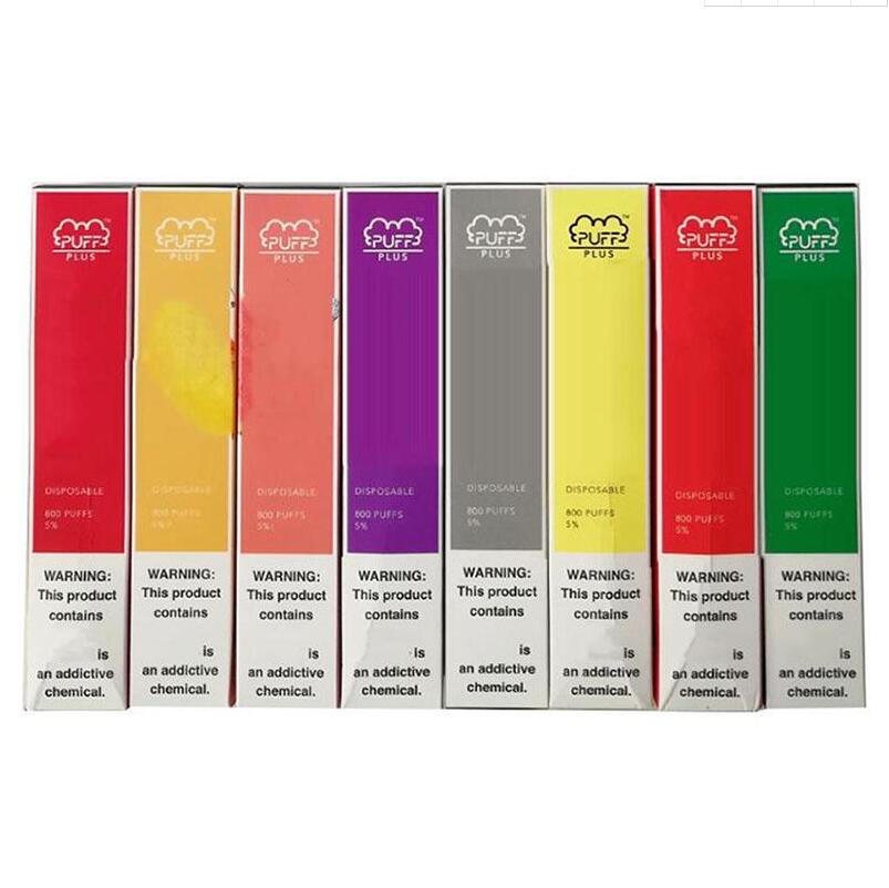 

Newest PUFF BAR PLUS 800+Puffs Disposable Vape Pen 550mAh Battery 3.2ml Pods Cartridges Pre-Filled e Cigs puff bar plus