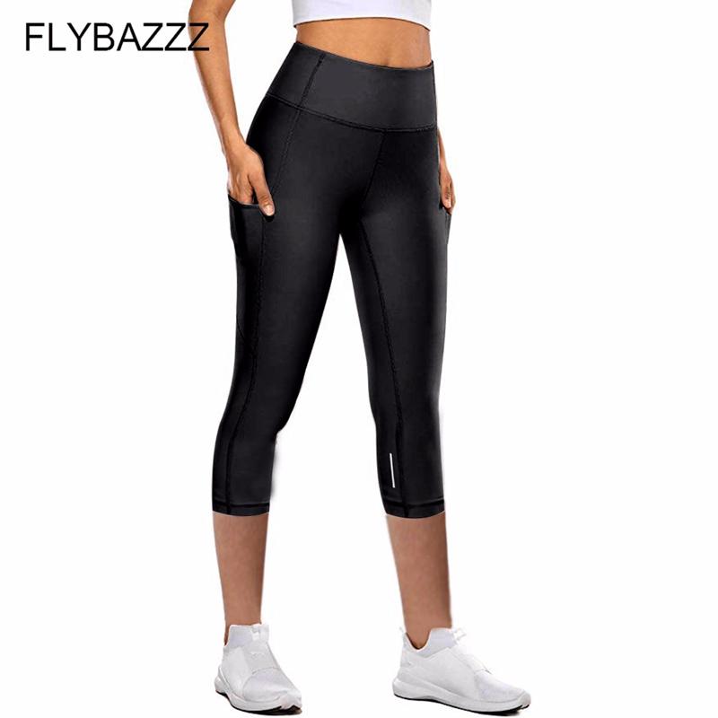 

Women Sport Fitness Leggings Yoga Pants With Pocket Elastic Hip Yoga Running Pant Tights Sports Leggings Gym For Girls Plus Size, Black