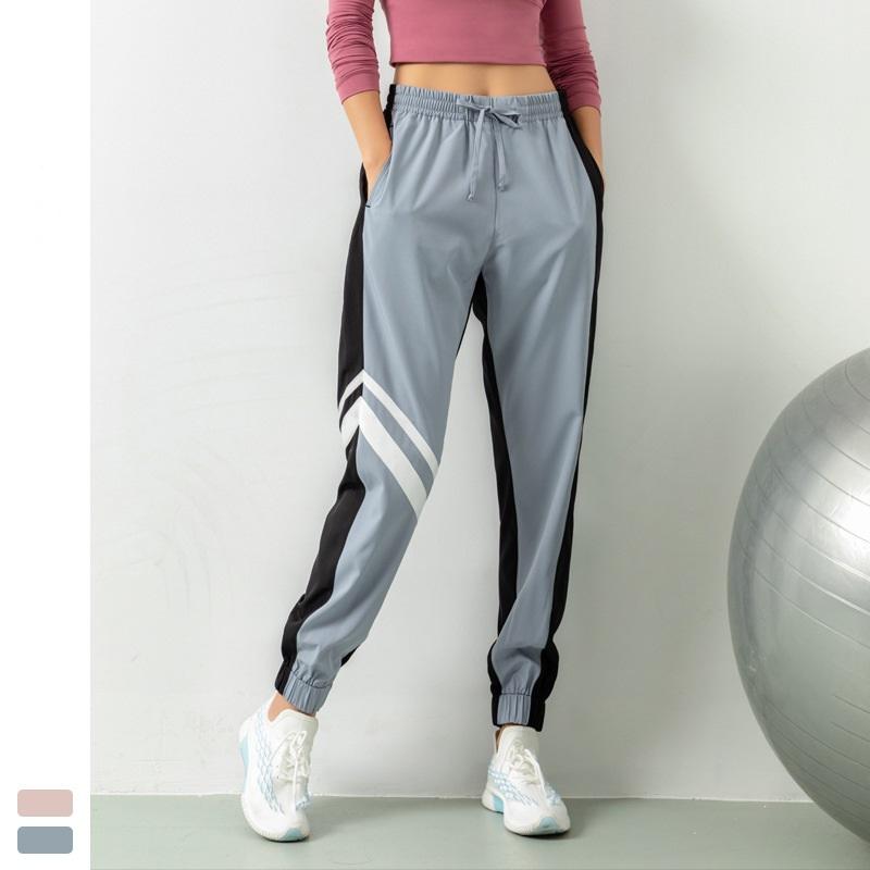 

Woman Sports Pants High Elastic Running Breathable Cycling Leggings Stretchy Slim Fit Gym Training Loose Fitness Trousers, Black
