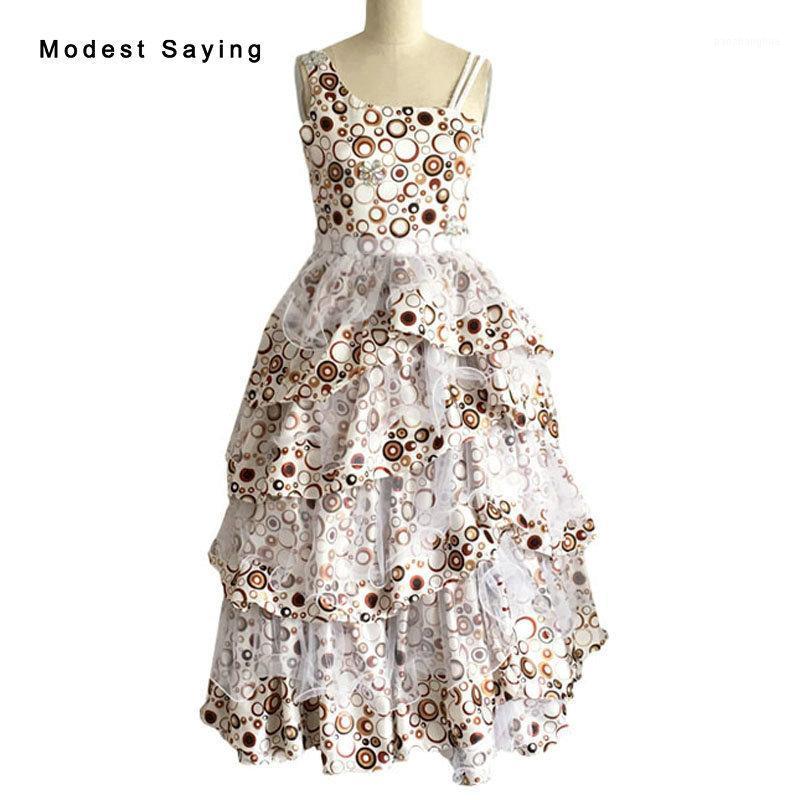 

Floral Printed Ball Gown Ruffled Flower Girl Dresses 2020 with Rhinestone for Weddings Kids Girl Pageant Beautiful Gowns BF951, As pic