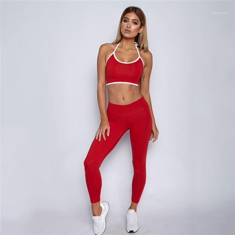 

CXUEY Solid Sports Bras Leggings for Women Backless Fitness Wear 2020 New 2 Piece Workout Gym Yoga Set Women Tracksuit1, Black