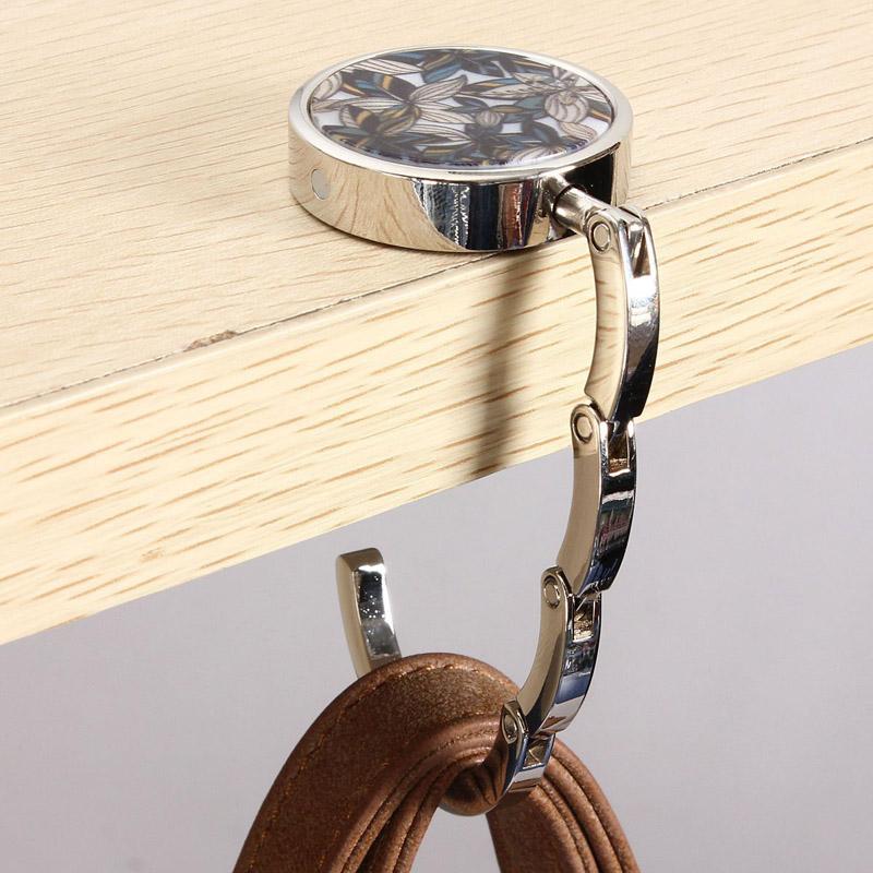 

Metal Foldable Bag Purse Hook Bag Hanger/Purse Hook/Handbag Holder Shell Folding Table HUG-Deals