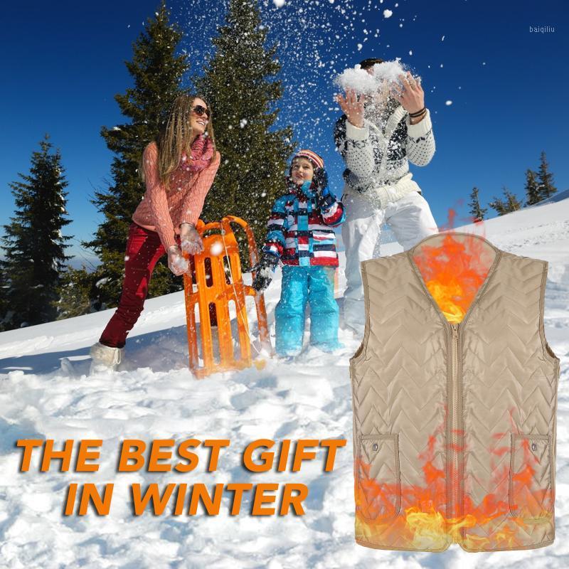 

USB Electric Heated Vest Size Adjustable Heating Vest Waistcoat Heated Clothing for Men and Women1, Black