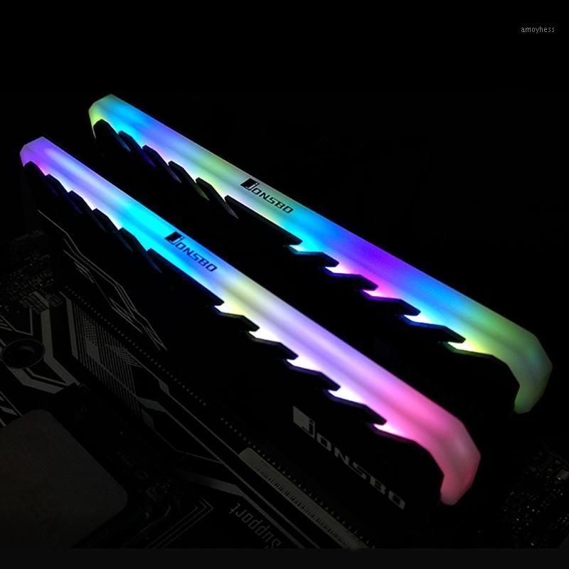 

2Pcs Jonsbo Memory Cooling Vest Radiator Cooler Shell RGB LED 256 Automatic Light Effect Aluminum Heatsink for Desktop RAM DDR31