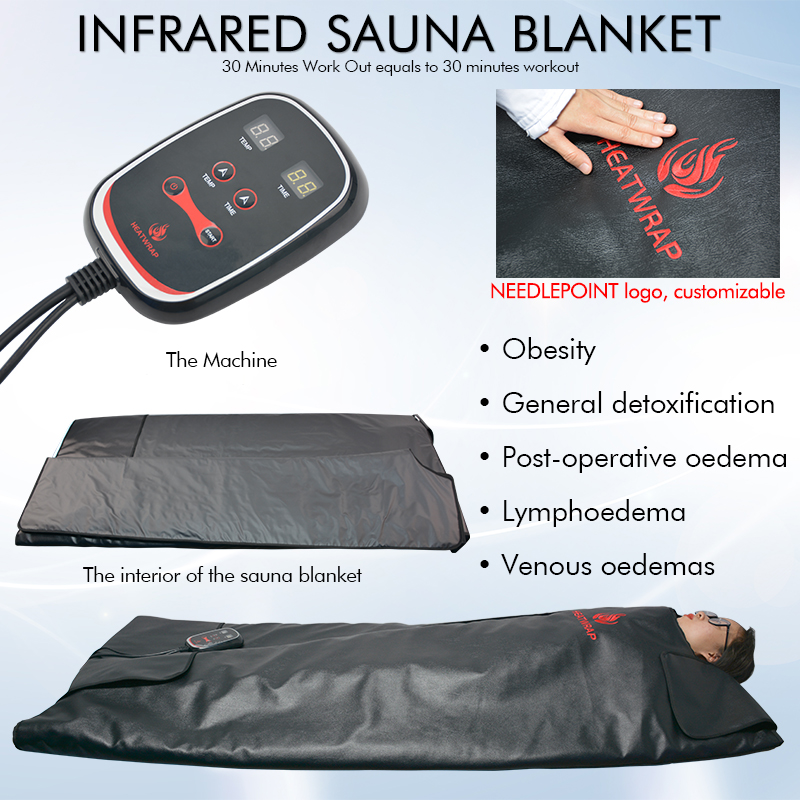 

New Arrival Infrared Slimming Sauna Blanket Spa Use Black Far infrared Sauna Blanket For Body Slimming