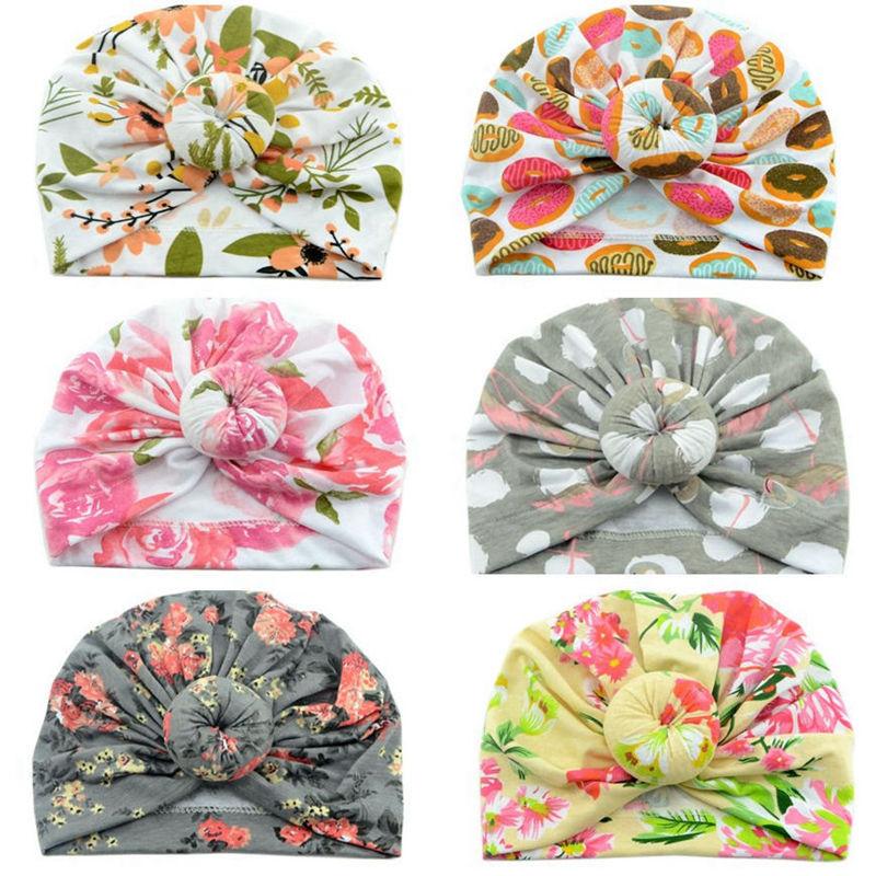 

New Baby girls Hats Turban Hood Solid Knotted Cap baby girl turban Cotton Soft Cute Hats Newborn Head Accessories
