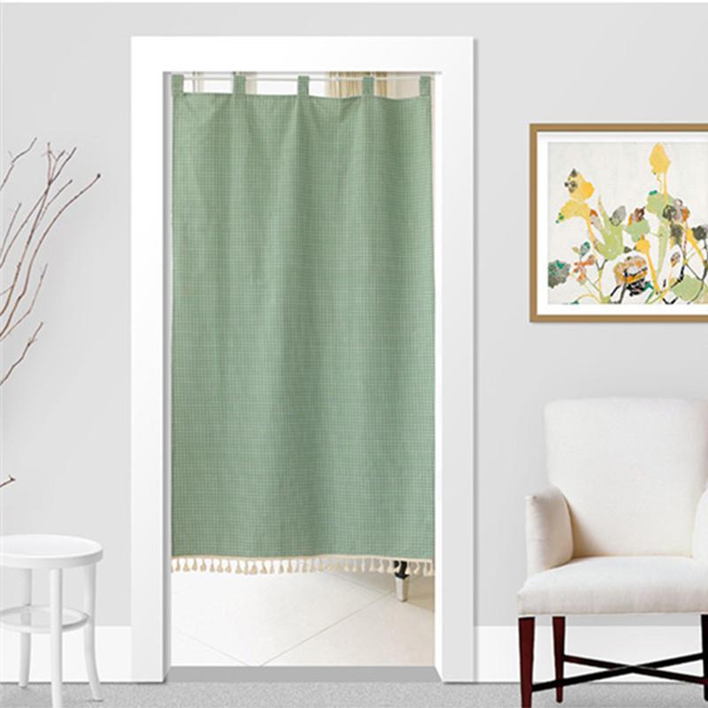 

Japan Style Cotton Linen Door Curtain Noren Tapestry Dressing Room Partition Curtain Kitchen/Bathroom Divider Rod Included