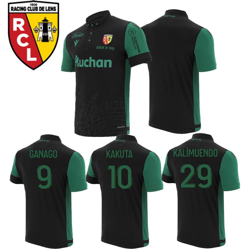 

20 21 RC Lens Soccer Jerseys Maillot De Foot FOFANA GANAGO Kakuta 2020 2021 Lens Sainte-Barbe Jersey Fourth MEN KIDS Kit Football Shirt, White;black